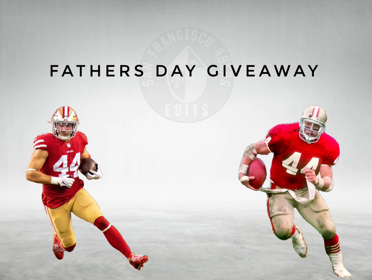 nineredits's tweet photo. What would be better for Father’s Day then scoring his and yours fullback jerseys for you and dad. Must follow, like and retweet to win both autographed jerseys. Winner will be announced via tweet Father’s Day morning at 10 am (PST). #FTTB #FathersDay2023 https://t.co/PF4CyIr83Y
