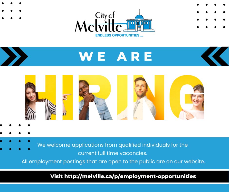 To view employment opportunities click on the link below
melville.ca/p/employment-o…