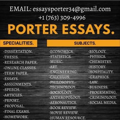 Are you overwhelmed with homework? Don't worry we got you. We deliver quality work at pocket friendly charges. FMU. 

#paysomeone
#essayhelp
#essaypay
#Essaydue
#assignments
#assignmentdue
#homeworkslave
#onlineclasses
Email: essaysporter34@gmail.com
NO: +1 (763) 309-4996