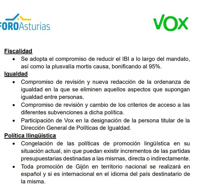 Eliminar aspectos que suponga igualdad entre personas.

Lo han dejado escrito. Han dejado escrito que abogan por la discriminación.