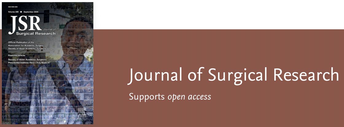<a href="/JSurgRes/">Journal of Surgical Research</a> Great to see this cover imaging honoring George Yang <a href="/AsianAcadSurg/">SocAsianAcadSurg</a> <a href="/UnivSurg/">Society of University Surgeons (SUS)</a>