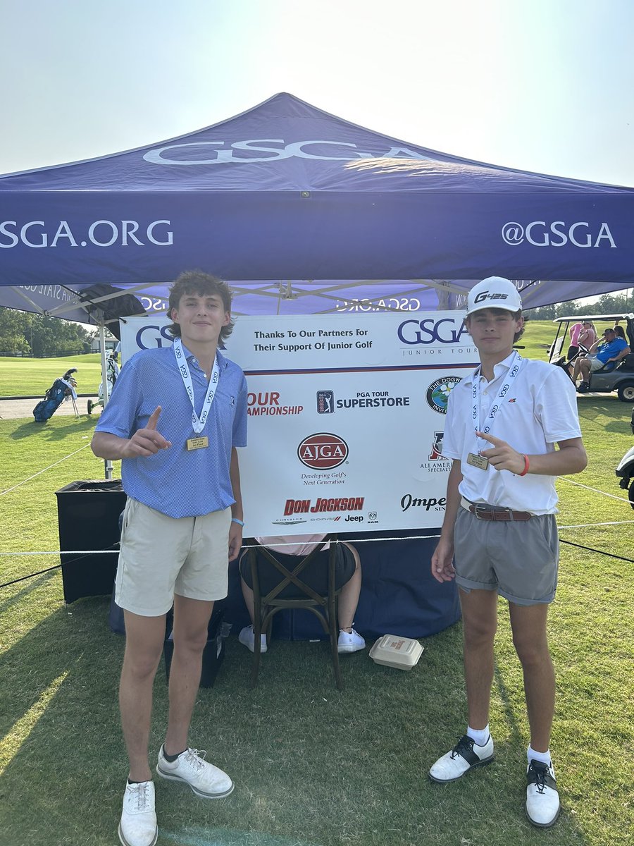 Brayden Wallace (@braydenwallacee) on Twitter photo Had a great time competing at the GSGA Junior-Junior alternate shot event with my teammate <a href="/walkerbaird10/">Walker Baird</a>!
Ended up getting first place with a 77! Great way to kick off the summer.
<a href="/EtowahBoysGolf/">Etowah HS Boys Golf</a> Had a great time competing at the GSGA Junior-Junior alternate shot event with my teammate <a href="/walkerbaird10/">Walker Baird</a>!
Ended up getting first place with a 77! Great way to kick off the summer.
<a href="/EtowahBoysGolf/">Etowah HS Boys Golf</a>