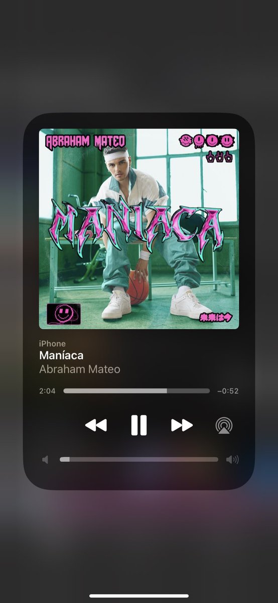 estoy en bucle desde anoche con Maniaca, no paro de escucharla🩷 literal que temazo @AbrahamMateo, nunca decepcionas