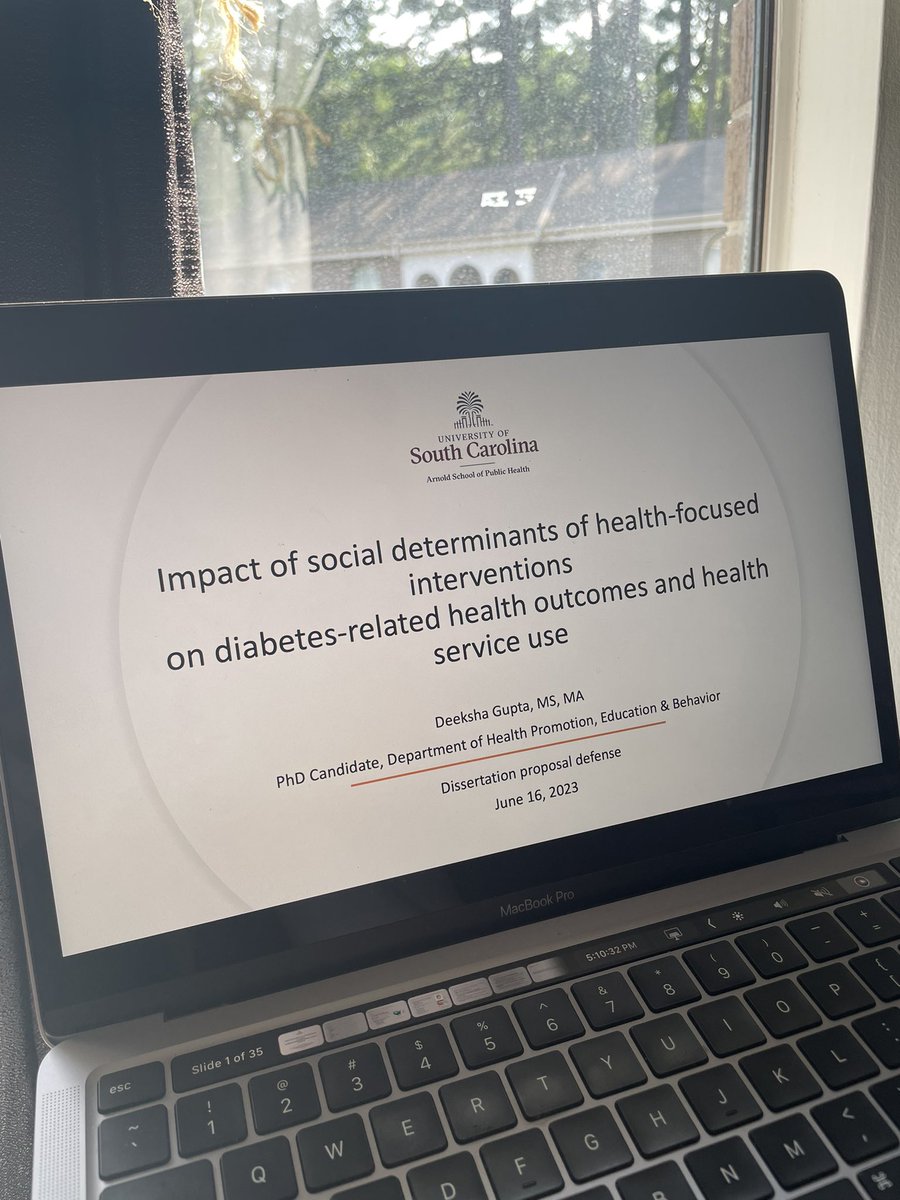 I passed my dissertation proposal defense today! Grateful to my dissertation committee for their constant support and guidance throughout this process. My dissertation work will focus on evaluation of SDOH programs for populations with diabetes. Onto the next steps!