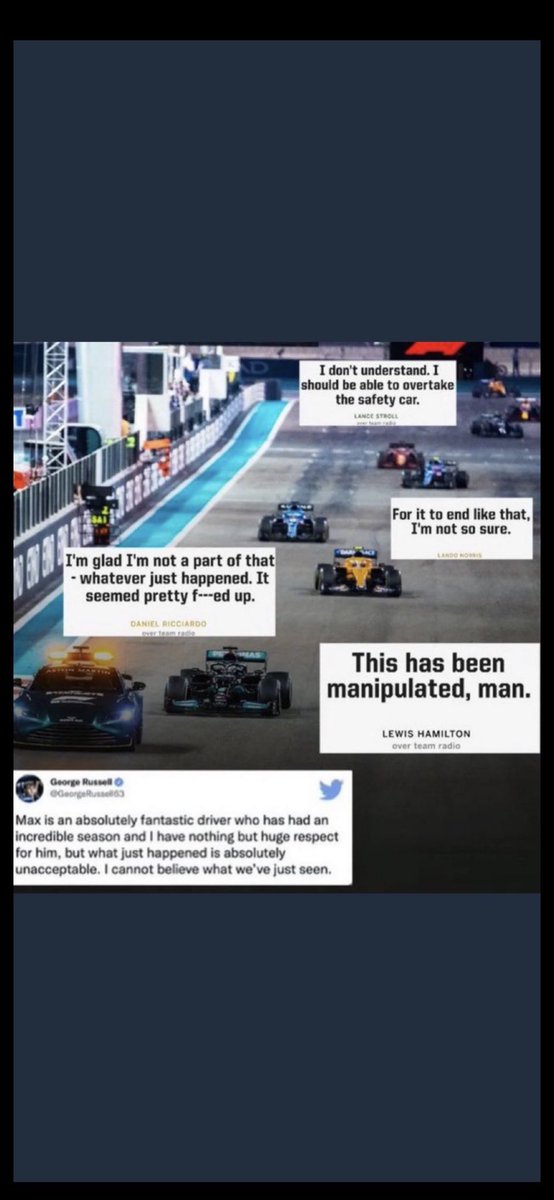 Shame on all of you for turning a blind eye to blatant corruption. We all know Sir @LewisHamilton is the rightful 2021 World Champion.

🚫@f1 @fia @SkySportsF1 @autosport @Motorsport @ESPNF1🚫

 #AbuDhabiScandal #F1xed #CanadaGP