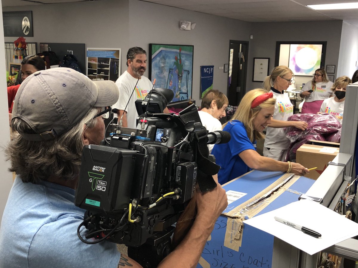 FOX2now's tweet photo. Today, FOX 2 and KPLR 11 spent the day volunteering with @NCJWSTL in preparation for their “Back to School Store” in the fall! We unpacked and organized thousands of coats and books for students in need! 

#NexstarNation #NexstarCares https://t.co/Yw3M3j0wwf