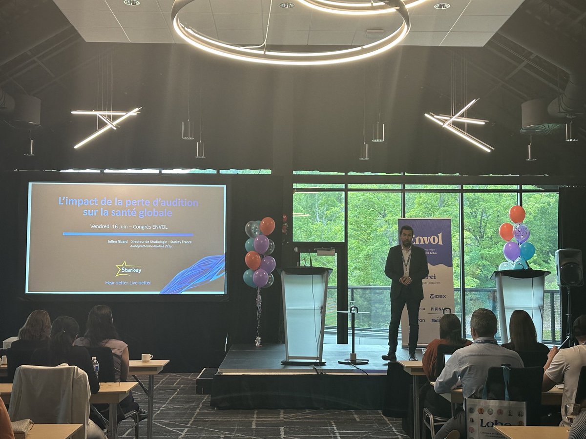 jnizardstarkey's tweet photo. 🇨🇦 Très belle fin de semaine passée au #Québec, avec des échanges enrichissants sur les pratiques des #audiologistes et #audioprothésistes canadiens !

J'ai pu évoquer les impacts de la perte #auditive sur la #santé globale, lors du Congrès #Envol organisé par le réseau Lobe. https://t.co/g5uUmuiwd6