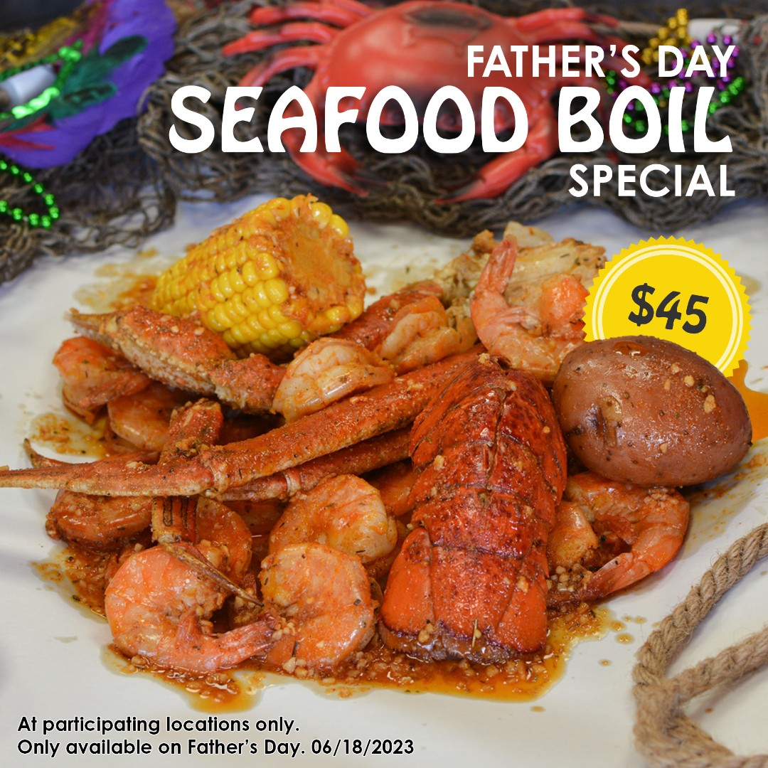 We know dads have their seafood favorites! Share with us in the comments below what your dad's go-to seafood dish is. 

#FathersDaySpecial #SeafoodLove #boilbagspecial #CrabBoil #QueenCrabBoil #SeafoodBoilMukbang #SeafoodBoilParty  #AngryCrabShack #FathersDay #June