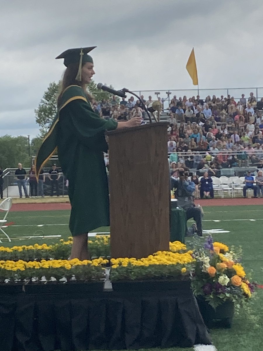 “Answering the question of who we want to be will help us answer the question of what we want to be.”

~ Hannah Cutts, Senior Class President 💚💛