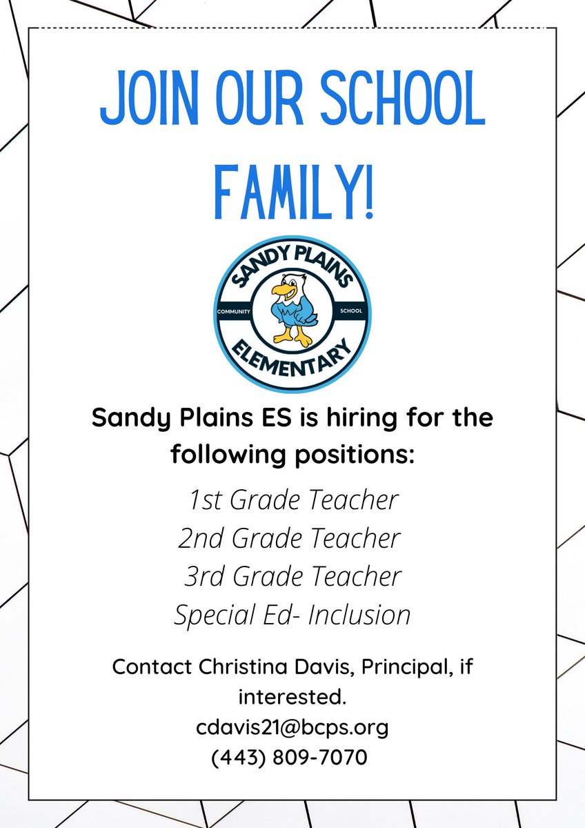Christina Davis (@cdavis21bcps) on Twitter photo Reasons to join our staff…
-We have the best kids ever!
-Our staff is like family.
-Our community partners rock!
-Did I mention we have a water view? 😊 Reasons to join our staff…
-We have the best kids ever!
-Our staff is like family.
-Our community partners rock!
-Did I mention we have a water view? 😊