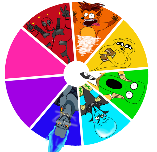DonXono's tweet photo. Ahora en la ruedita de colores toca el azul, azul de Hades AKA uno de los mejores villanos de Disney por no decir el mejor. https://t.co/mFZ6hrEgT6
