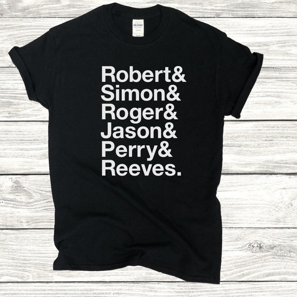 Updated design to include the latest lineup! In store now!
wildwishdesign.com.au 

#thecure #curefans #robertsmith
#simongallup #jasoncooper
#rogerodonnell #reevesgabrel
#perrybamonte #tshirts
