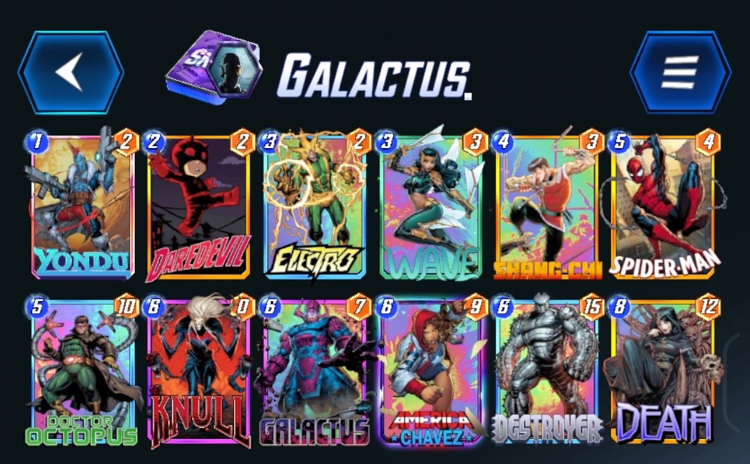 renaldyp's tweet photo. Finally reached Infinite on @MARVELSNAP for the first time! Climbed from 43-93 with Galactus list (pre-nerf) from @KMBestMS, then finishing from 93-100 with HE Lockjaw list from @LambySeriesGG!

@SnapDecks 
@MarvelSnapZone https://t.co/vKmrlgcq4x