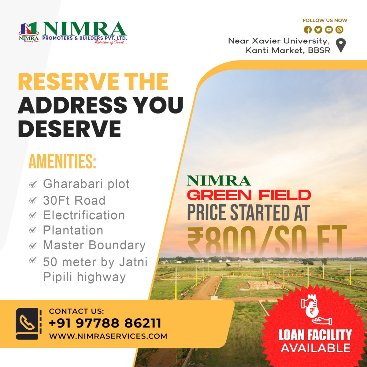 NIMRAServices's tweet photo. 📞𝗖𝗼𝗻𝘁𝗮𝗰𝘁 𝘂𝘀 𝗮𝘁 +𝟵𝟭 𝟵𝟳𝟳𝟴𝟴𝟴𝟲𝟮𝟭𝟭
⌨️𝐕𝗶𝘀𝗶𝘁 𝗼𝘂𝗿 𝘄𝗲𝗯𝘀𝗶𝘁𝗲 https://t.co/xXkNjz31fZ  𝘁𝗼 𝗹𝗲𝗮𝗿𝗻 𝗺𝗼𝗿𝗲 𝗮𝗻𝗱 𝗯𝗼𝗼𝗸 𝘆𝗼𝘂𝗿 𝘀𝗶𝘁𝗲 𝘃𝗶𝘀𝗶𝘁 𝘁𝗼𝗱𝗮𝘆.

#Nimraservices #builders #propertyinvestment #nimrabuilders #nimragreenfield https://t.co/JjV7m0KVvt