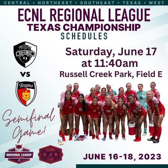 Dallas Texans U18/19 ECRL-Fagen (@texansecrl06g) on Twitter photo One sleep until we rise & grind!!
#GoTexans
#SemiFinalsTime
<a href="/BellesSoccer/">Angelo State Women’s Soccer</a> <a href="/UNASoccer/">North Alabama Soccer</a> <a href="/SNUSoccerW/">SNU Women's Soccer</a> @TampaWSoccer <a href="/NWOSUSoccer/">NWOSU SOCCER</a> <a href="/ETBU_WS/">ETBU Women's Soccer</a> <a href="/clemsonwsoccer/">Clemson Women's Soccer</a> <a href="/UTDwomenssoccer/">UT Dallas Women's Soccer</a> <a href="/MeanGreenSoccer/">UNT Soccer</a> One sleep until we rise & grind!!
#GoTexans
#SemiFinalsTime
<a href="/BellesSoccer/">Angelo State Women’s Soccer</a> <a href="/UNASoccer/">North Alabama Soccer</a> <a href="/SNUSoccerW/">SNU Women's Soccer</a> @TampaWSoccer <a href="/NWOSUSoccer/">NWOSU SOCCER</a> <a href="/ETBU_WS/">ETBU Women's Soccer</a> <a href="/clemsonwsoccer/">Clemson Women's Soccer</a> <a href="/UTDwomenssoccer/">UT Dallas Women's Soccer</a> <a href="/MeanGreenSoccer/">UNT Soccer</a>