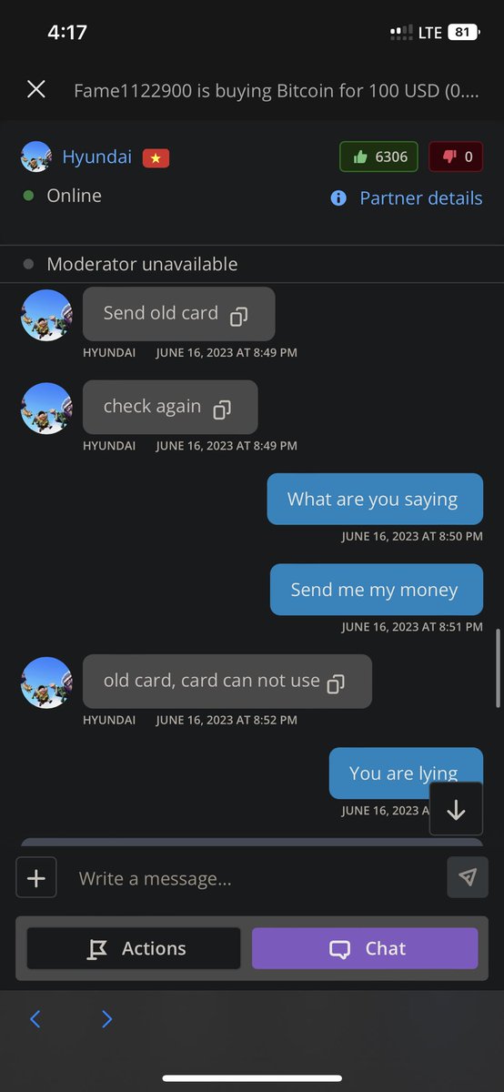 VernaGriffith's tweet photo. @paxful I need my Bitcoin your app is useless need it to me https://t.co/PDuq4TfUV2