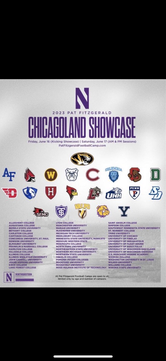 6’4 300lb DT Jonathan Mayfield MCAC REGION CHAMPS (@jonathan_m90) on Twitter photo I will be attending <a href="/NUFBFamily/">Northwestern Football</a> camp tomorrow!! Can’t wait to show these coaches my talent. <a href="/EDGYTIM/">Timothy “EDGYTIM” OHalloran</a> @Rivals_Clint <a href="/DeepDishFB/">DEEP DISH FOOTBALL</a> <a href="/AllenTrieu/">Allen Trieu</a> <a href="/PrepRedzoneIL/">Prep Redzone Illinois</a> <a href="/CoachBigPete/">Peter "Coach Big Pete" Leinweber</a> I will be attending <a href="/NUFBFamily/">Northwestern Football</a> camp tomorrow!! Can’t wait to show these coaches my talent. <a href="/EDGYTIM/">Timothy “EDGYTIM” OHalloran</a> @Rivals_Clint <a href="/DeepDishFB/">DEEP DISH FOOTBALL</a> <a href="/AllenTrieu/">Allen Trieu</a> <a href="/PrepRedzoneIL/">Prep Redzone Illinois</a> <a href="/CoachBigPete/">Peter "Coach Big Pete" Leinweber</a>