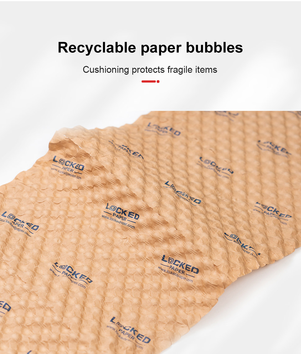 🌱 Protect your fragile items with our recyclable paper bubbles! #RecyclablePackaging #CushioningSolutions #ProtectivePackaging #EcoFriendlyMaterials #SustainableShipping #lockedpaper