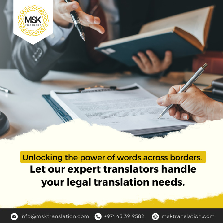 msk_legal's tweet photo. Our skilled translators excel in legal translations, ensuring seamless communication across borders. Tap into the power of words today!
Visit us at - https://t.co/uvIvry3sbX
.
.
#MSKLegalTranslation #TranslationExperts #CrossBorderCommunication #LanguageMatters #dubailife https://t.co/MIJuEfeE4F
