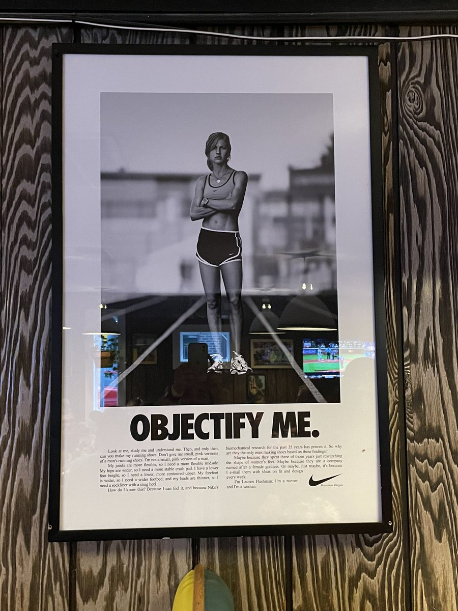 They moved you where they could be objectified by you and all women @laurenfleshman !  @tracktownpizza #tracktownpizza #goodforagirl