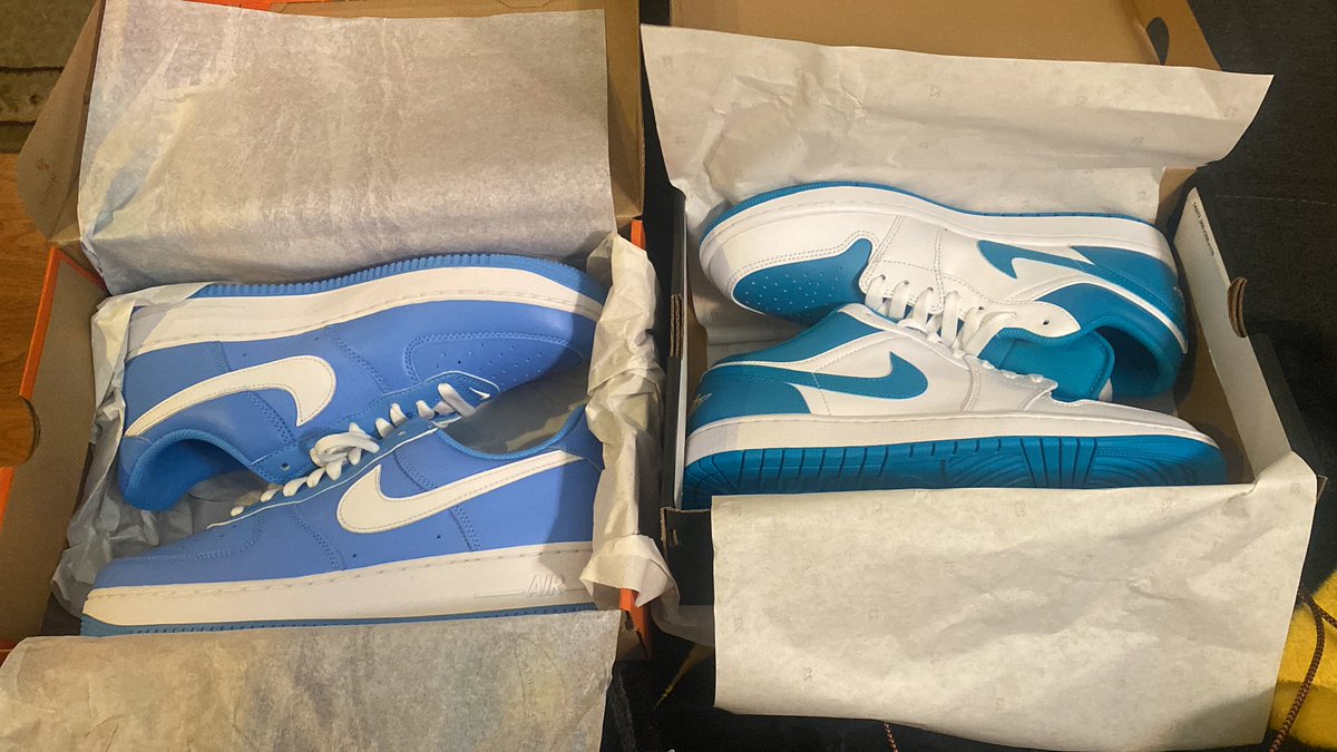dcannon00's tweet photo. They look so glorious @Nike 😍😍 lol #nike #shoes #AirJordan #airforce1 #nikeair https://t.co/SAvoqoDh6H