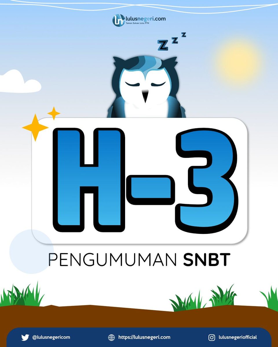 lulusnegericom's tweet image. H-3 Pengumuman SNBT nih 
udah tegang belum?

#pengumumansnbt #snbt #snpmbbppp #masukptn