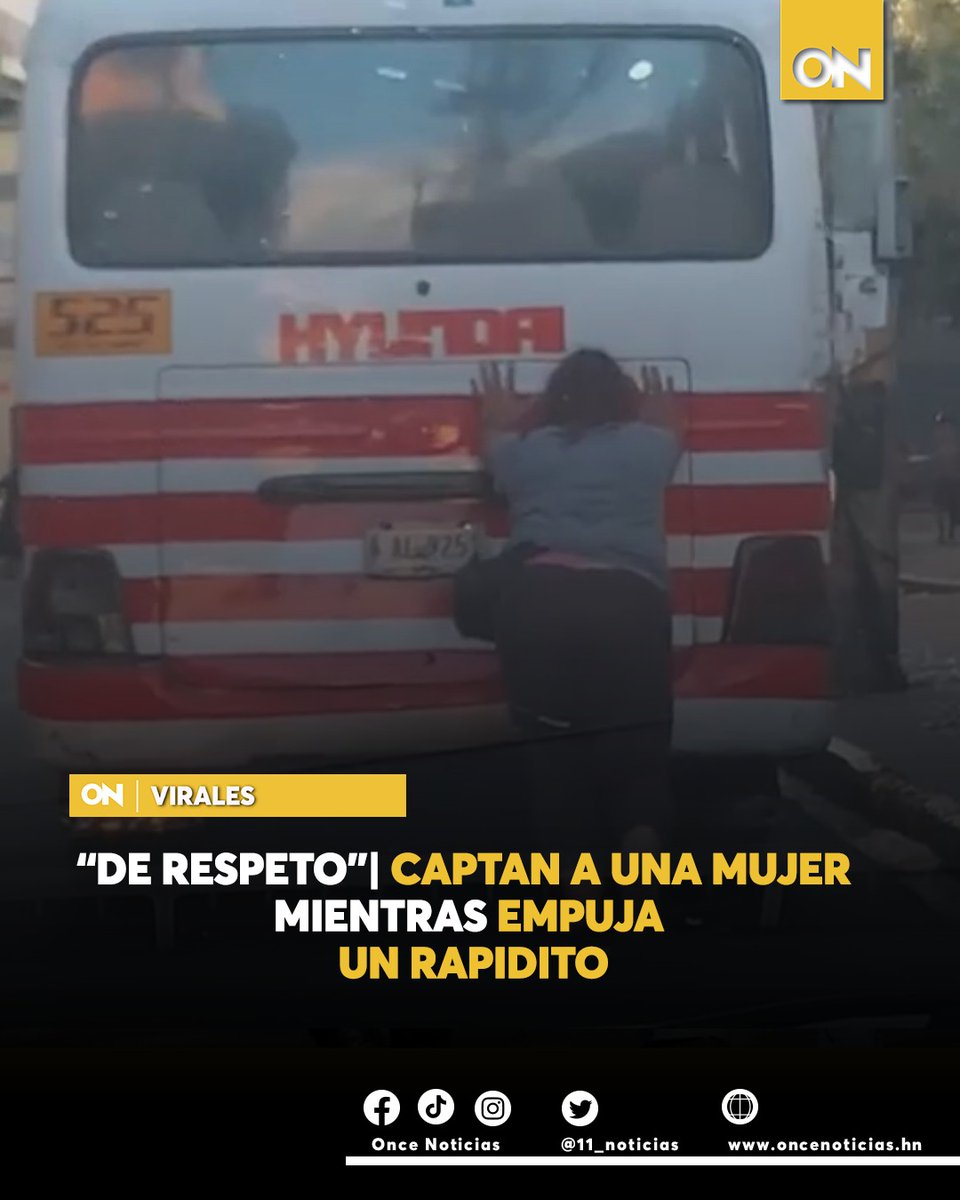 11_Noticias's tweet photo. #VIRALES🟡| Una mujer fue grabada en el centro de Tegucigalpa, mientras empujaba un rapidito que aparentemente se encontraba en mal estado.
Mira el momento aquí:
https://t.co/19thsKf4Ca
#mujer #empujando #bus https://t.co/m4jxc8e26T