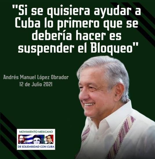 #ConUnaManoAmiga #AMLO va #DefendiendoCuba