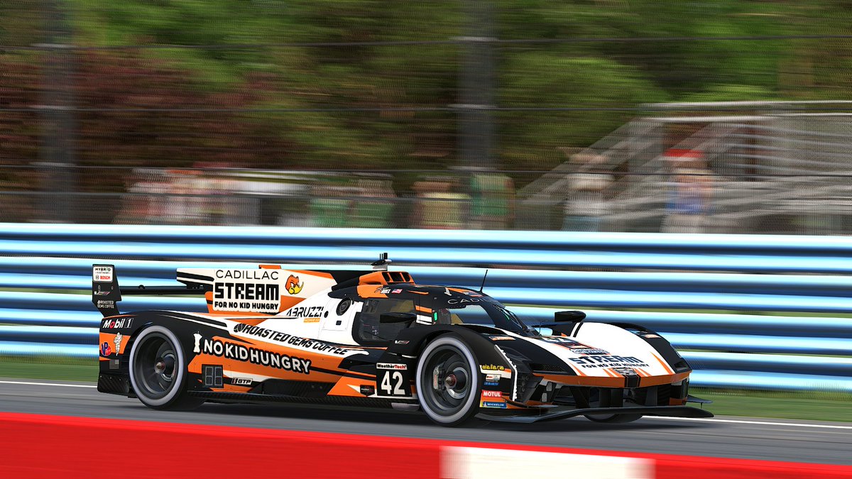 Ready for the @iRacing @WGI 6 Hour endurance race tonight! @jamesoniracing and Bryan Noel will run this @nokidhungry/@STREAM_NKH scheme, featuring @RoastedGems, @AbruzziUSA, @boxes_rs, @tiltify, and a killer base from @ElwoodDesigns/@SimWrapMarket! 

#simracing #iracing #esports