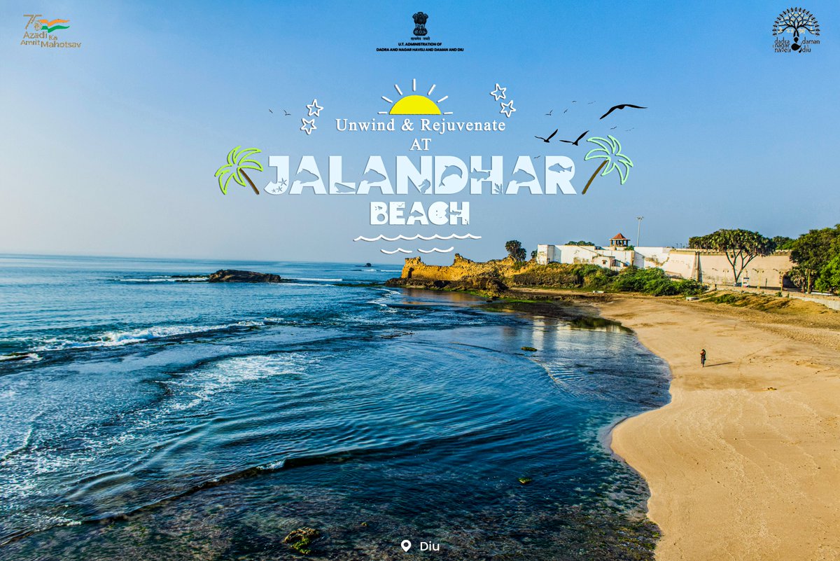 dnhddtourism's tweet photo. Indulge in relaxation and soak up the sun's warmth at Jalandhar Beach, a serene haven tucked away in Diu.
#JalandherBeach #beachesofDiu #beachlife #sand #dnhtourism #explorednhdd #diutourism #explorediu #peace #culture #exploreut #unionteritory https://t.co/j85RFkfH2z