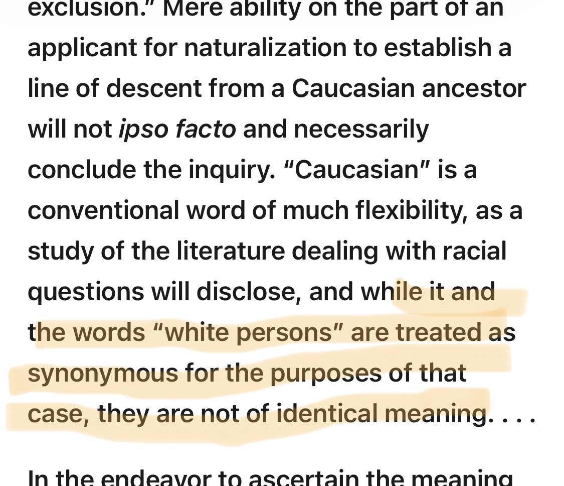 In 1923, Bhagat Singh Thind, from Amrit Sar Punjab, India filed a Supreme Court case arguing that the immigration. quotas shouldn’t apply Asian Indians bc they were literally Caucasian

The SUPREME COURT OF THE UNITED STATES said: “yeah, you’re Caucasians…

But you ain’t “white”