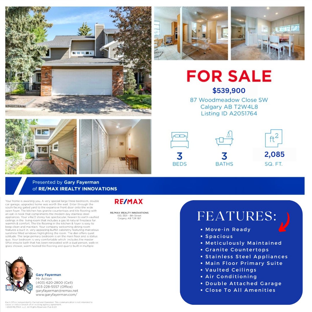 Are you ready for your dream home? 🏡

Call me today for your private viewing!
📲 (403) 620-2800
Gary 'Mr. Action' Fayerman

#yycrealtor #yycrealestate #calgaryrealtor #calgaryrealestate #newlisting #homeselling #homebuying #listwithme #sellwithme #realestate