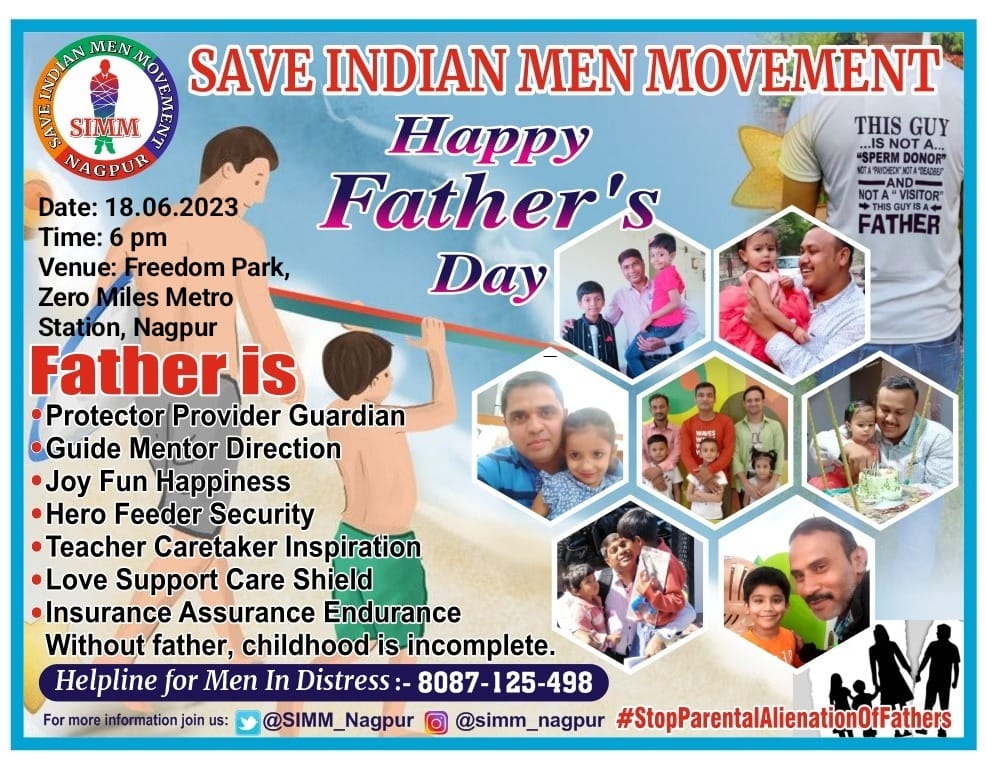 SIMM_Nagpur's tweet photo. #SIM
#SaveIndianMenMovement
#FathersDay
#SelfiewithFather
#StopParentalAlienationOfFathers https://t.co/rI0ObxwFV6
