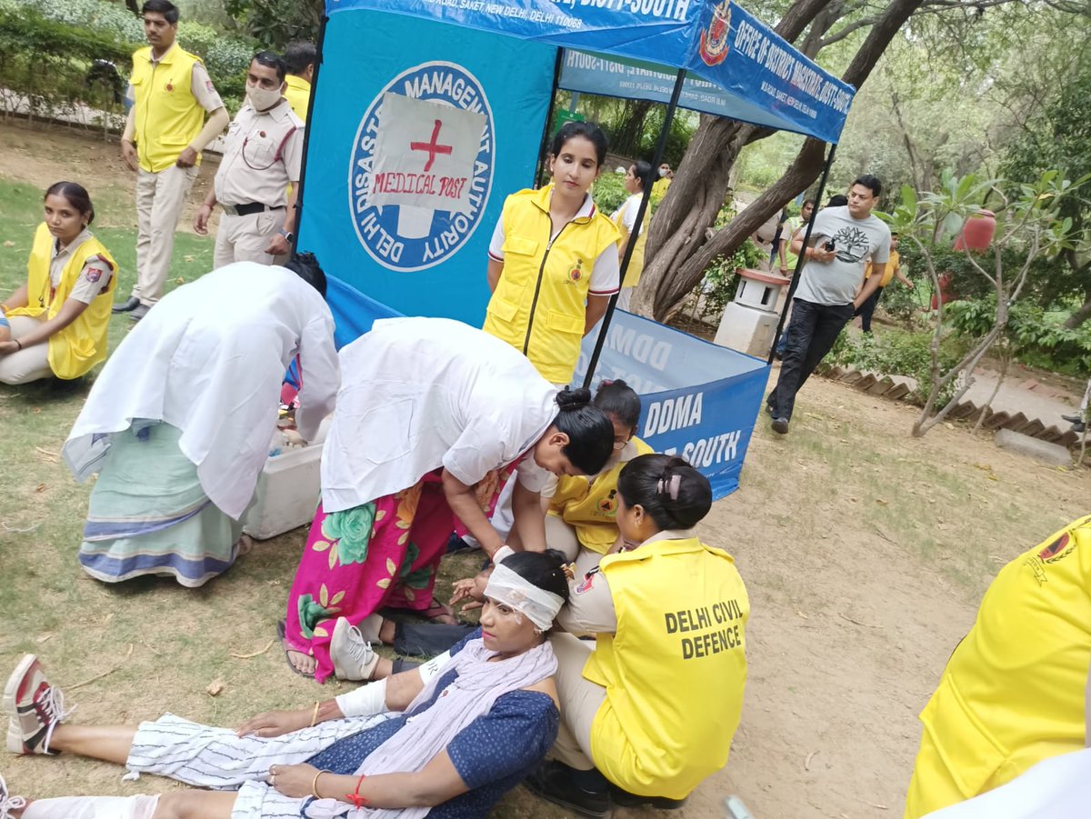 To chalkout the preparedness & as per direction of DM/Chairperson @DDMASouth, A Mock Exercise on Unclaimed Object was successfully conducted by DDMA South on 16/06/2023 at Garden of Five Senses, Saket, New Delhi. As per IRS we got excellent participation from all ESFs.