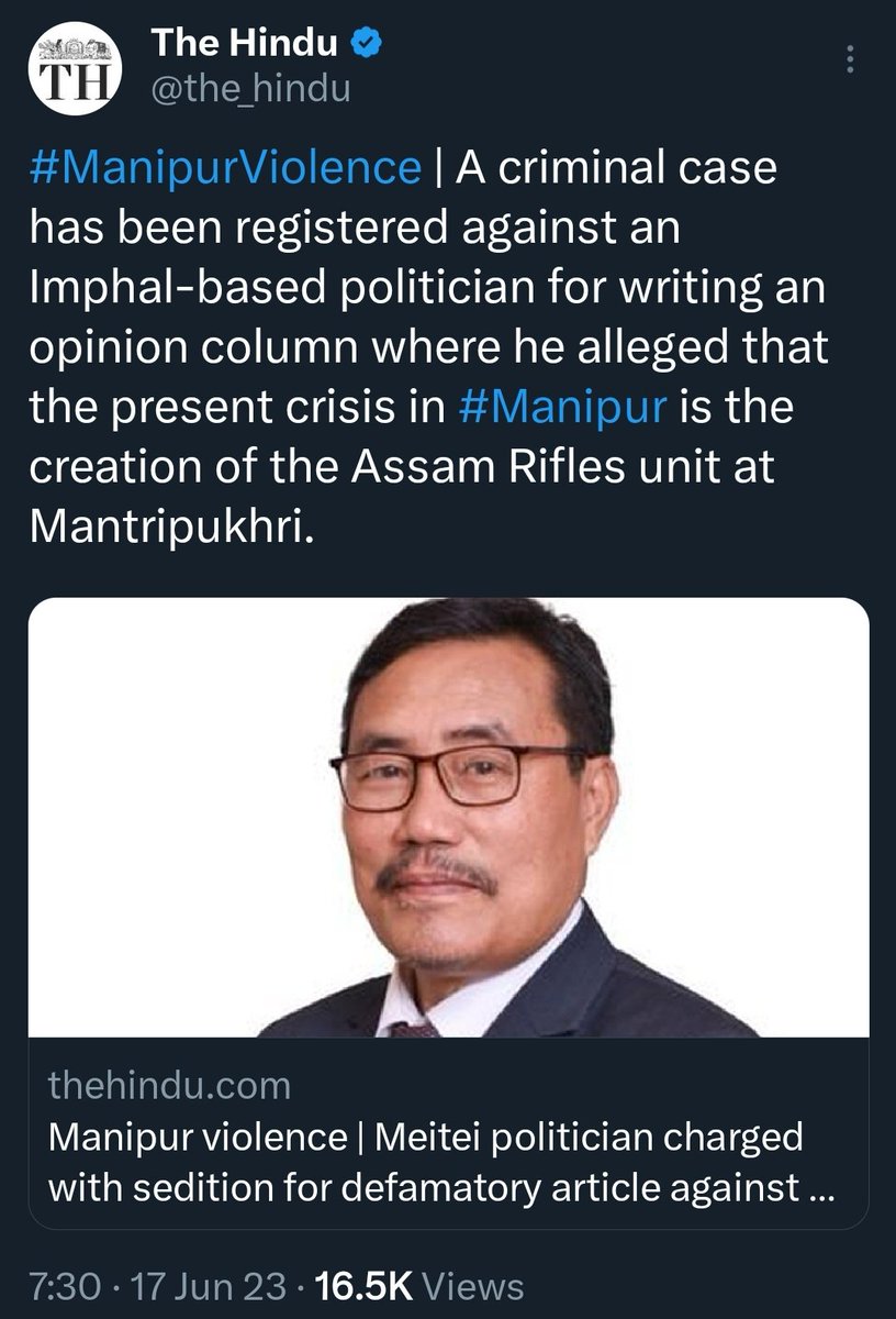 No doubt India ranks 161 out of 180 in #PressFreedom index 2023.

#ManipurBurning 
#Manipur_violence