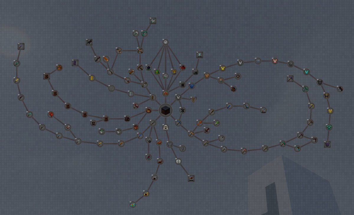 QQueSMP's tweet image. the complete tools/armor Quest tree! coming soon in QQue's Modded Minecraft 1.10
