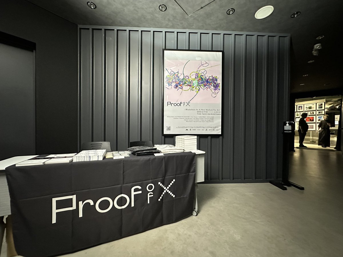 #ProofofX オープンしました！！
国内外20名のアーティストによるブロックチェーンとアートの展覧会です！
代官山まで是非！
6/17 - 25
at THE FACE DAIKANYAMA
pox.exhibit.website