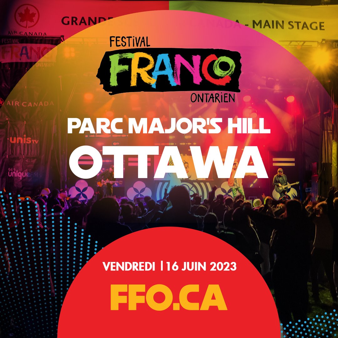 C'est parti pour le #FFO2023 🎉 On a la chance d'avoir un beau soleil, une température au top et surtout, des festivaliers en or ! Merci d'être avec nous ce soir. Venez profiter des snacks de nos camions de rue et des bières de Tuque de broue et Cassels pendant les concerts.
