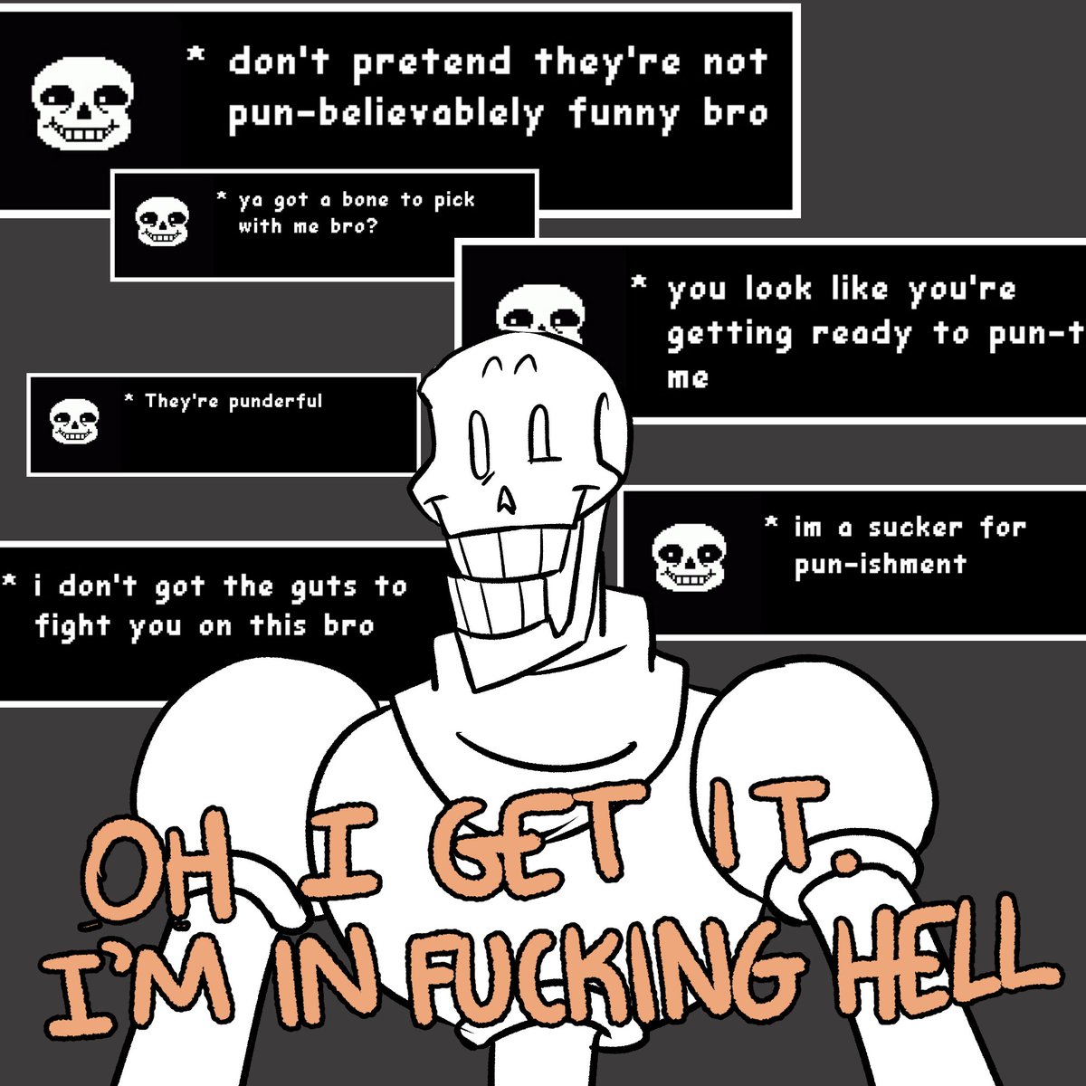 He's at his limit 

#LetPapyrusSayFuck #papyrus #undertale https://t.co/5twjC6DXwU