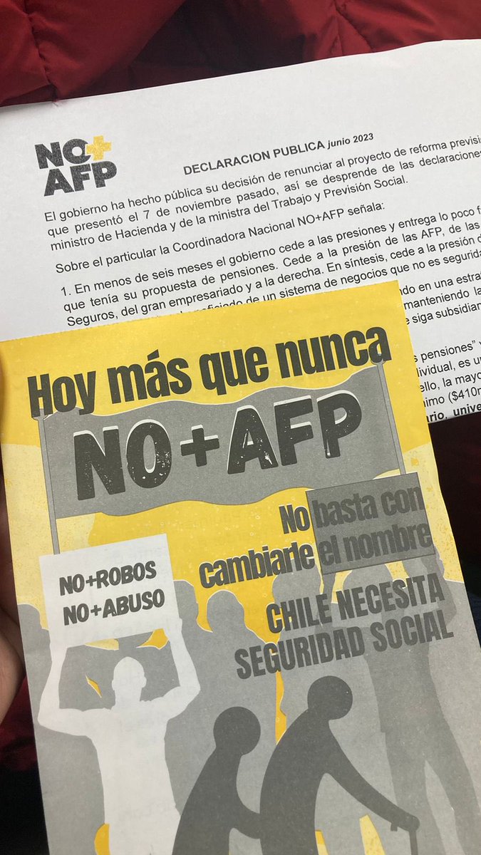 Coordinadora No+AFP tweet media