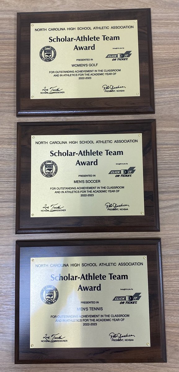 Red Raiders getting it done in the classroom as well as on the fields & courts! Congratulations to girls golf, boys soccer, & boys tennis for earning Scholar-Athlete Team Awards through the #NCHSAA