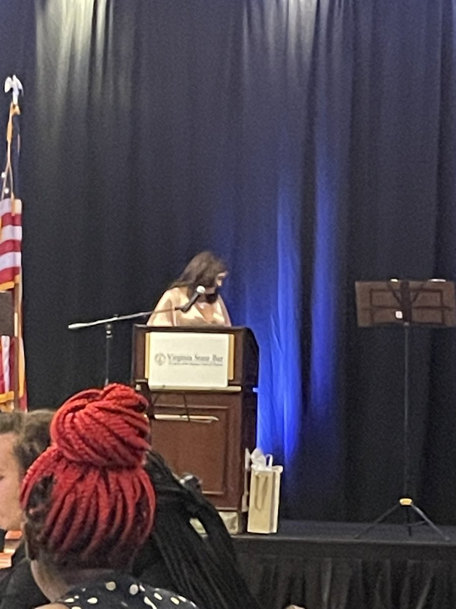 vsbdc's tweet photo. Thank you, Stephanie, for your service as President of @VAStateBar this past year. You were historic, you were amazing.  Congratulations and well done! https://t.co/9U85IHQFKq