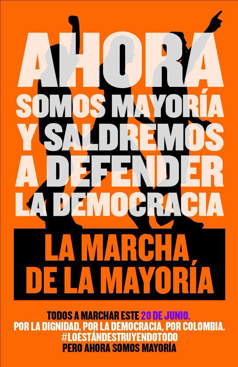 alkalinacali's tweet photo. Es UN DEBER para todos los que amamos a COLOMBIA, salir a marchar el martes proximo, demostremos ampliamente que SI SOMOS MAYORIA..!!! Arrastra a tu familia y amigos cercanos TODOS SOMOS COLOMBIA.!!!@ChriGarces https://t.co/ylzo2KGD5y
