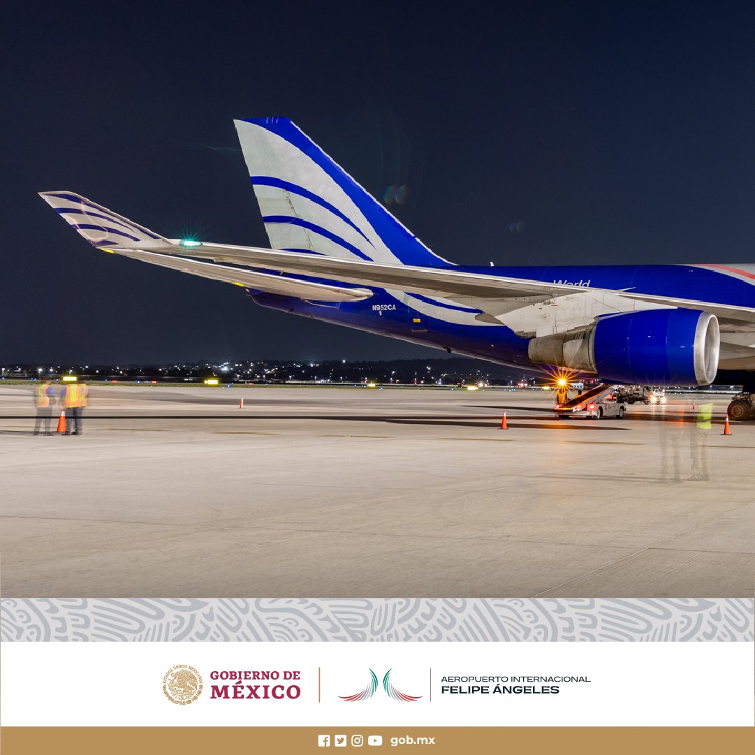 aifaaero's tweet photo. Avión 747 en Terminal de Carga del AIFA.
#AeropuertoInternacionalFelipeÁngeles #VuelaAIFA #NLU #TerminaldeCarga https://t.co/AK7PTDwBdW
