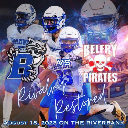 BreathittFb's tweet photo. Mountain powers collide as this massive rivalry is restored!!!! Are you ready for fall? The Bobcats are!!! @BreathittCoach @jdc_combs @CaseyAl62171239 @BGSportsNation https://t.co/tYAJR4T1gL
