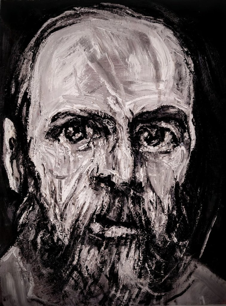 Fyodor ☆ Dostoevsky 
#fyodordostoevsky #art #artwork #artist #writer #painting #acrylicpainting #portrait #portraitart #portraitpainting #portraitman #kunst #blackandwhite #canva #canvasart #modernart