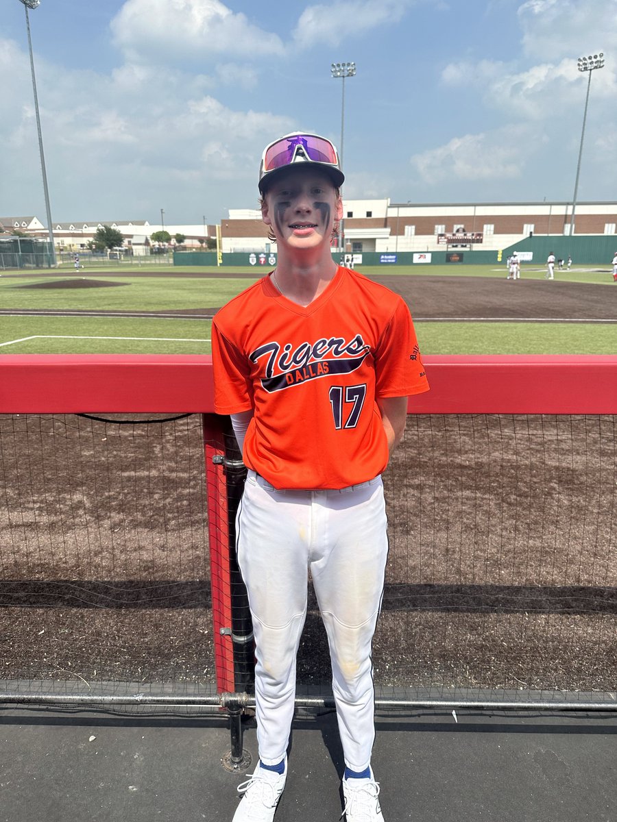 ✭Five Tool Texas✭ (@fivetooltexas) on Twitter photo #NTXShowdown F: <a href="/DTigerBaseball/">Dallas Tigers</a> Calhoun 7, Dallas Tigers Palmer 6
PoG: Carter Rosenwald 2-3, 2 RBI, walk-off single
Pitcher: Reeves Hardt, 5 IP, K, 2H, 0 ER, BB #NTXShowdown F: <a href="/DTigerBaseball/">Dallas Tigers</a> Calhoun 7, Dallas Tigers Palmer 6
PoG: Carter Rosenwald 2-3, 2 RBI, walk-off single
Pitcher: Reeves Hardt, 5 IP, K, 2H, 0 ER, BB