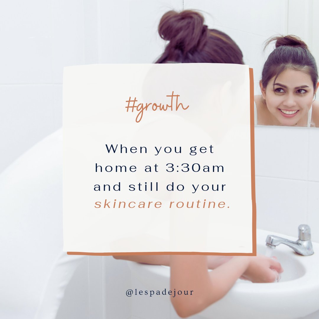Coming home late from a ladies night out, and you still can't sleep without doing your skincare routine, that's a pro! Sleeping is better, but sleeping with a refreshed and clean face is much better. 💙

#skincareroutinetips #lespadejour #skincarelover #skincaregoals