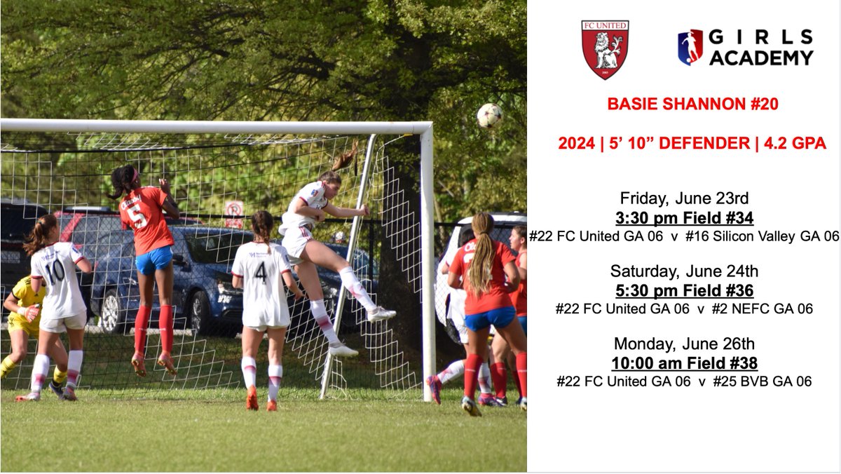 Schedule is out for the GA Summer Playoffs! <a href="/GAcademyLeague/">Girls Academy</a> <a href="/ChicagoFCUnited/">Chicago FC United</a> <a href="/ChicagoFCUGA06/">Chicago FC United GA 05/06</a>