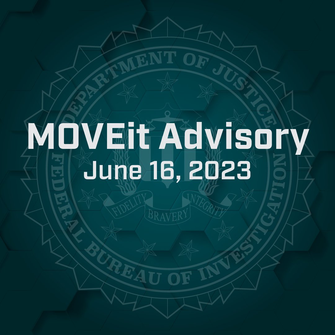 Users of #MOVEit software are being attacked through publicly disclosed vulnerabilities. The FBI urges users to follow recommended mitigations to protect against exploitation. If you are victimized, report to IC3.gov and include #MOVEit. cisa.gov/news-events/al…